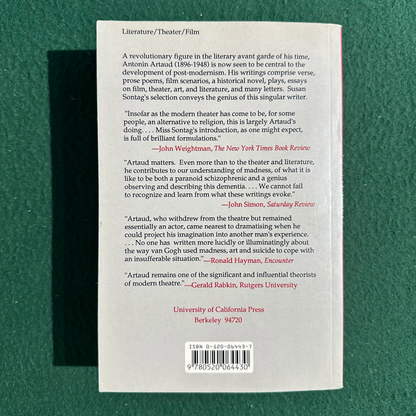 Vintage Fiction Paperback: Antonin Artaud - Selected Writings