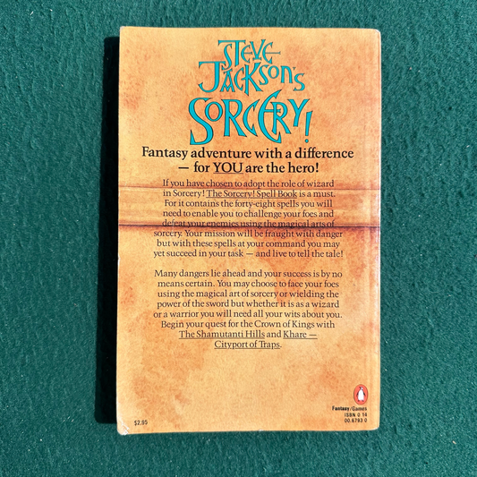 Vintage Fantasy Paperback: Steve Jackson - The Sorcery Spell Book
