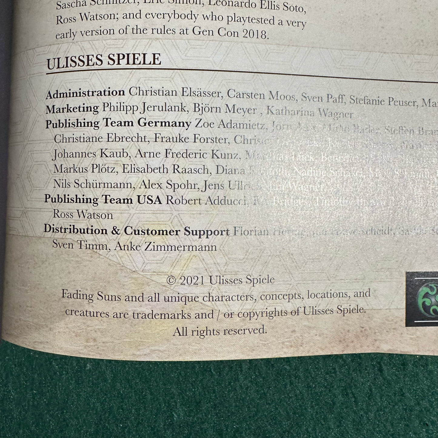 TTRPG Hardback: Fading Suns: Pax Alexius