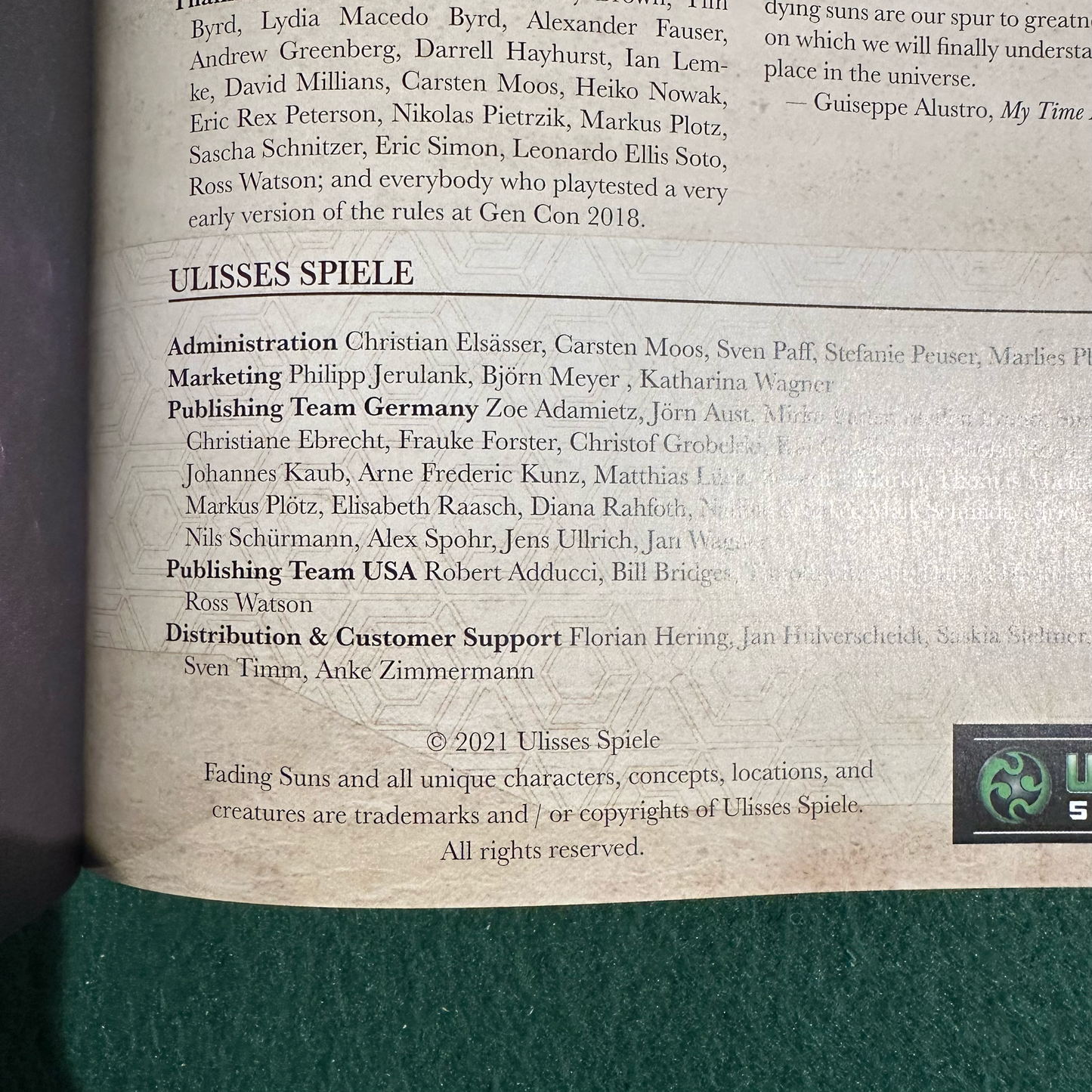 TTRPG Hardback: Fading Suns: Pax Alexius