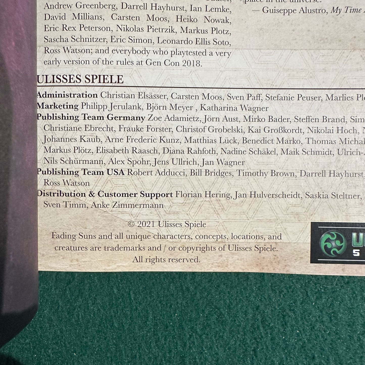 TTRPG Hardback: Fading Suns: Pax Alexius