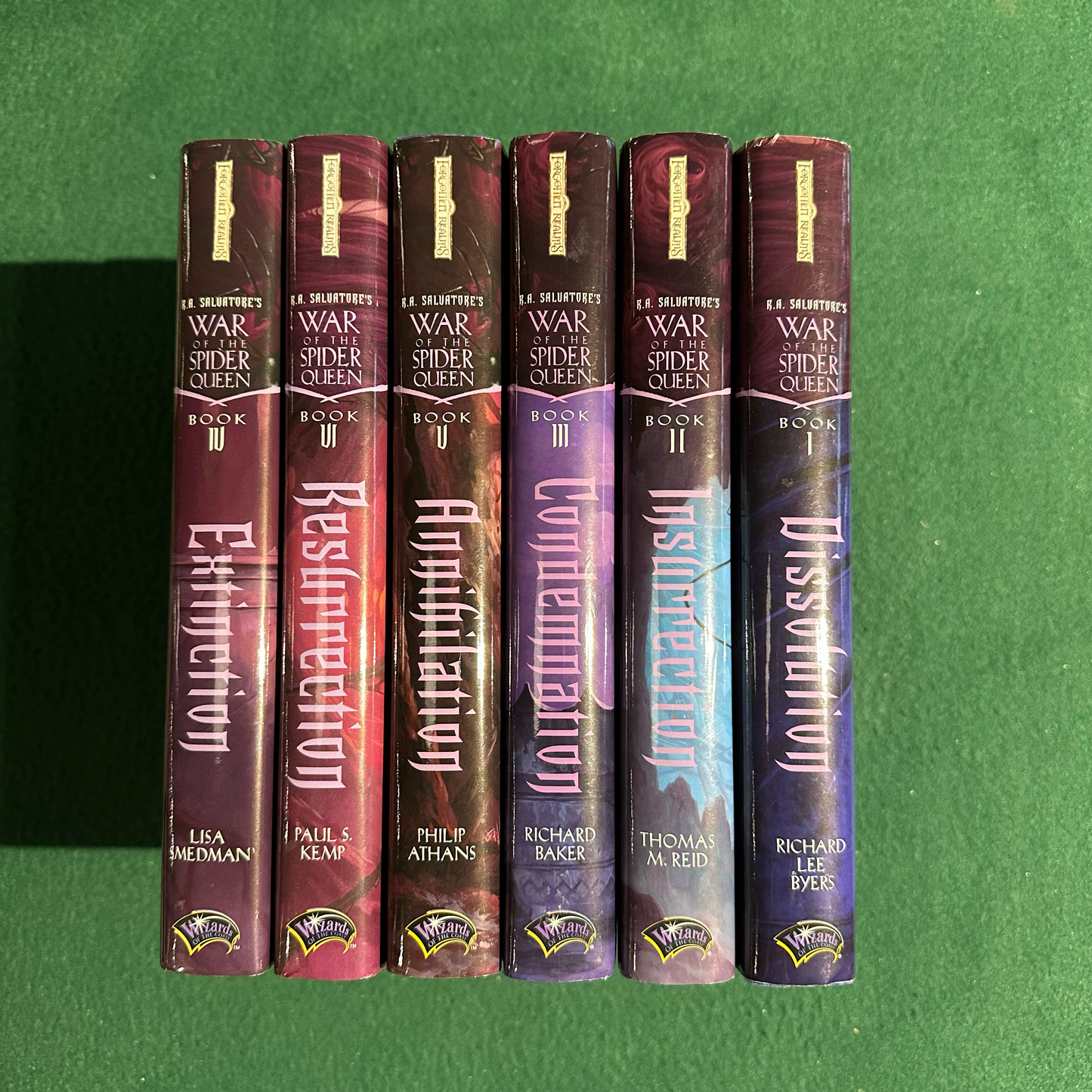 Vintage Fantasy Hardbacks: Forgotten Realms: R A Salvatore's War of the Spider Queen Books 1-6 FIRST EDITIONS