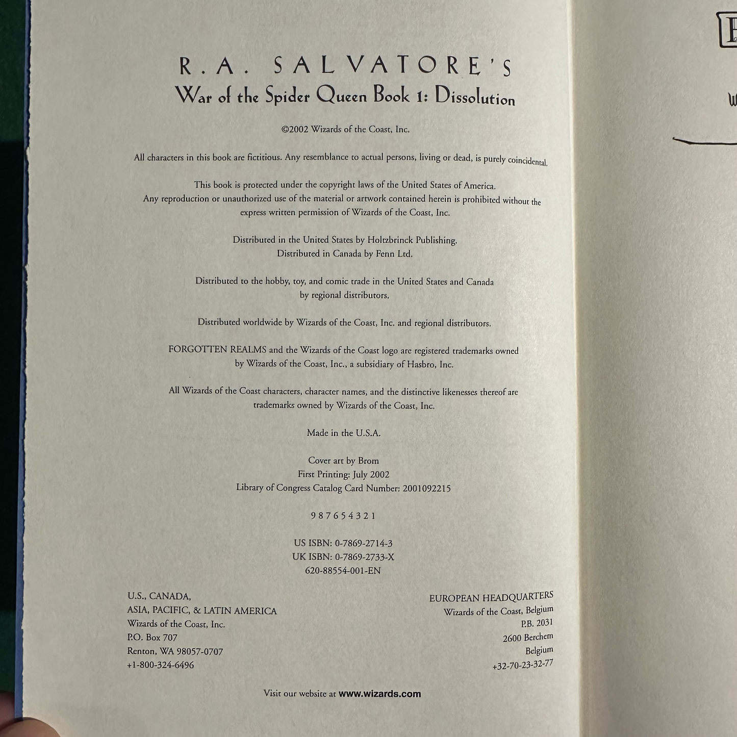 Vintage Fantasy Hardbacks: Forgotten Realms: R A Salvatore's War of the Spider Queen Books 1-6 FIRST EDITIONS
