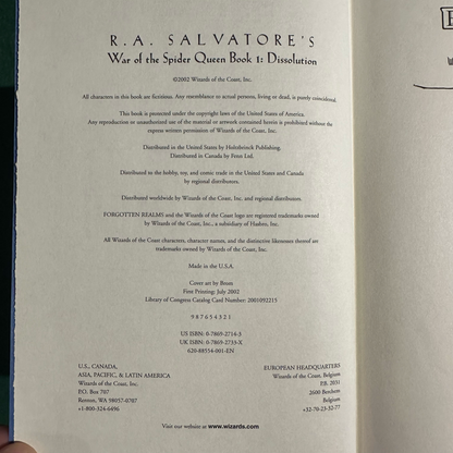 Vintage Fantasy Hardbacks: Forgotten Realms: R A Salvatore's War of the Spider Queen Books 1-6 FIRST EDITIONS
