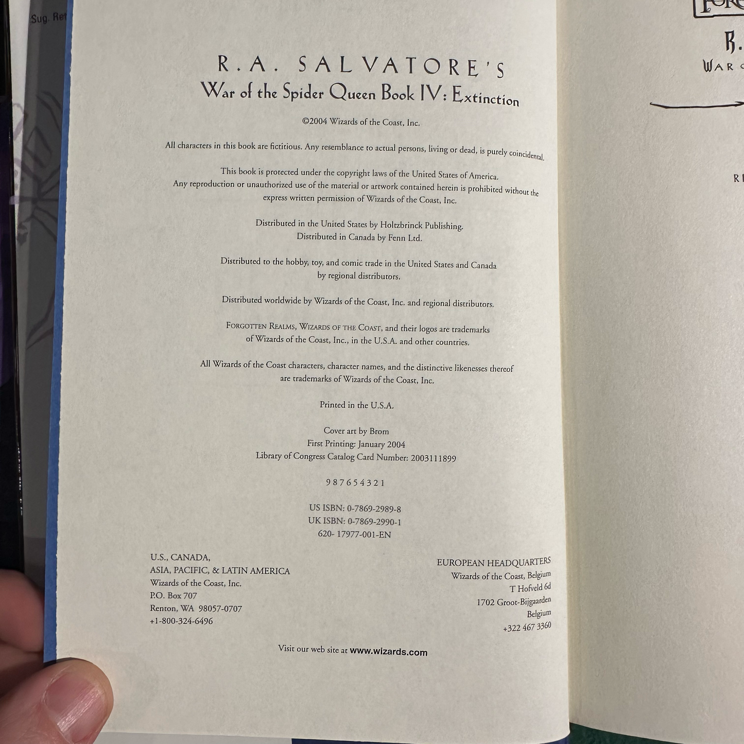 Vintage Fantasy Hardbacks: Forgotten Realms: R A Salvatore's War of the Spider Queen Books 1-6 FIRST EDITIONS