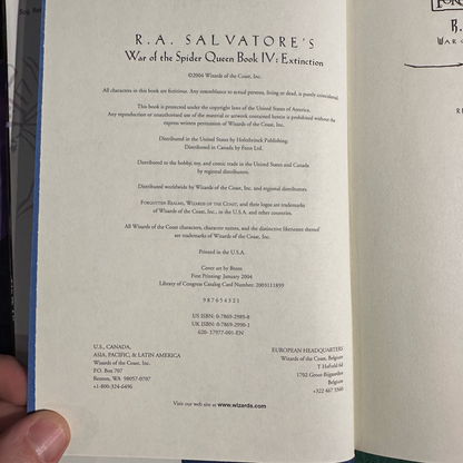 Vintage Fantasy Hardbacks: Forgotten Realms: R A Salvatore's War of the Spider Queen Books 1-6 FIRST EDITIONS
