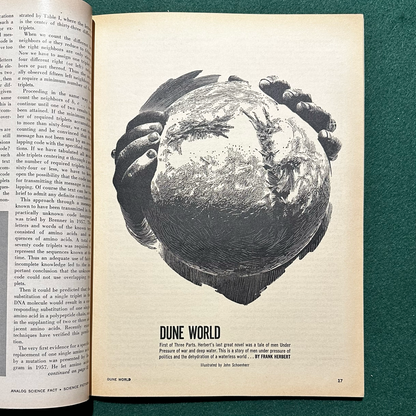 Vintage Sci-fi Magazine: Analog: Science Fact - Science Fiction - Complete World of Dune and Prophet of Dune serializations FRANK HERBERT