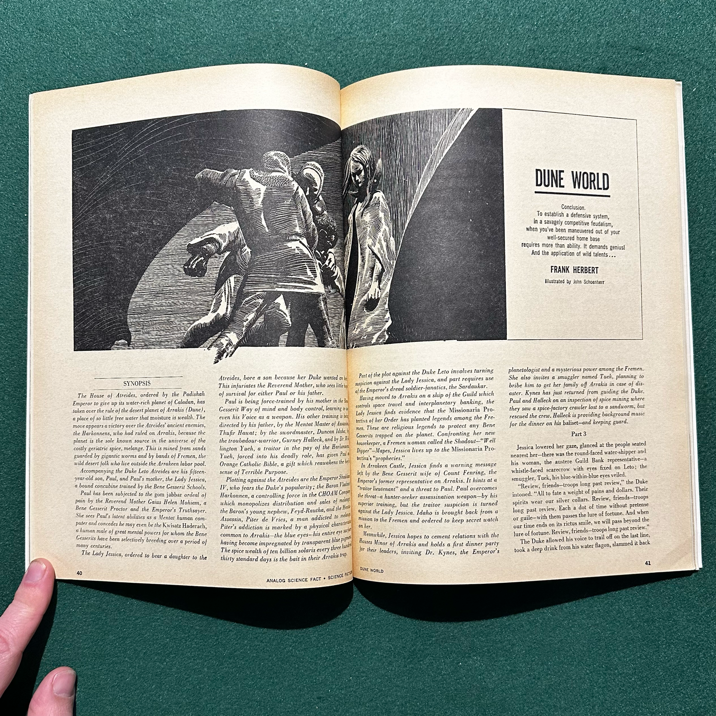 Vintage Sci-fi Magazine: Analog: Science Fact - Science Fiction - Complete World of Dune and Prophet of Dune serializations FRANK HERBERT