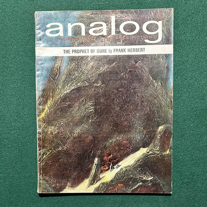 Vintage Sci-fi Magazine: Analog: Science Fact - Science Fiction - Complete World of Dune and Prophet of Dune serializations FRANK HERBERT