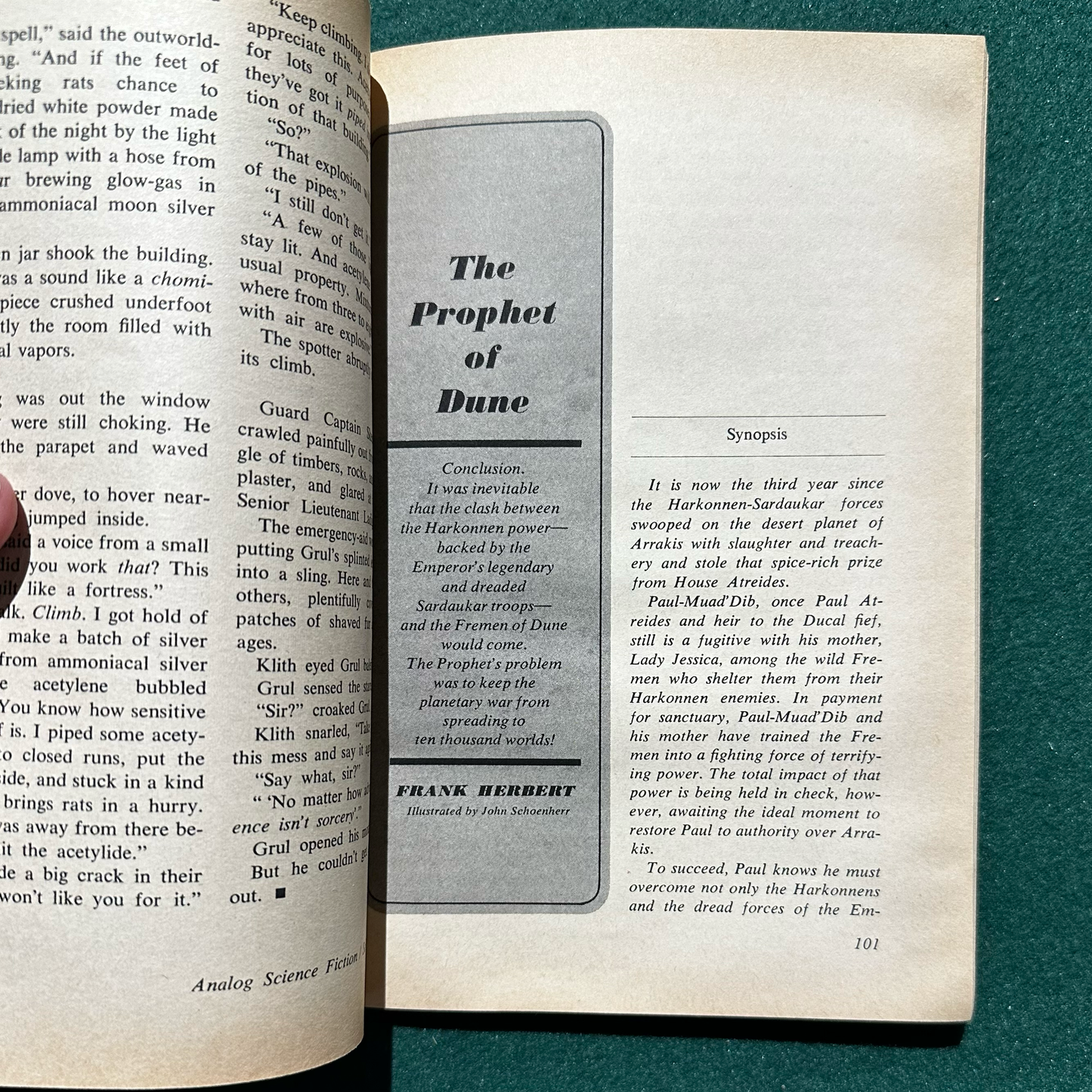 Vintage Sci-fi Magazine: Analog: Science Fact - Science Fiction - Complete World of Dune and Prophet of Dune serializations FRANK HERBERT