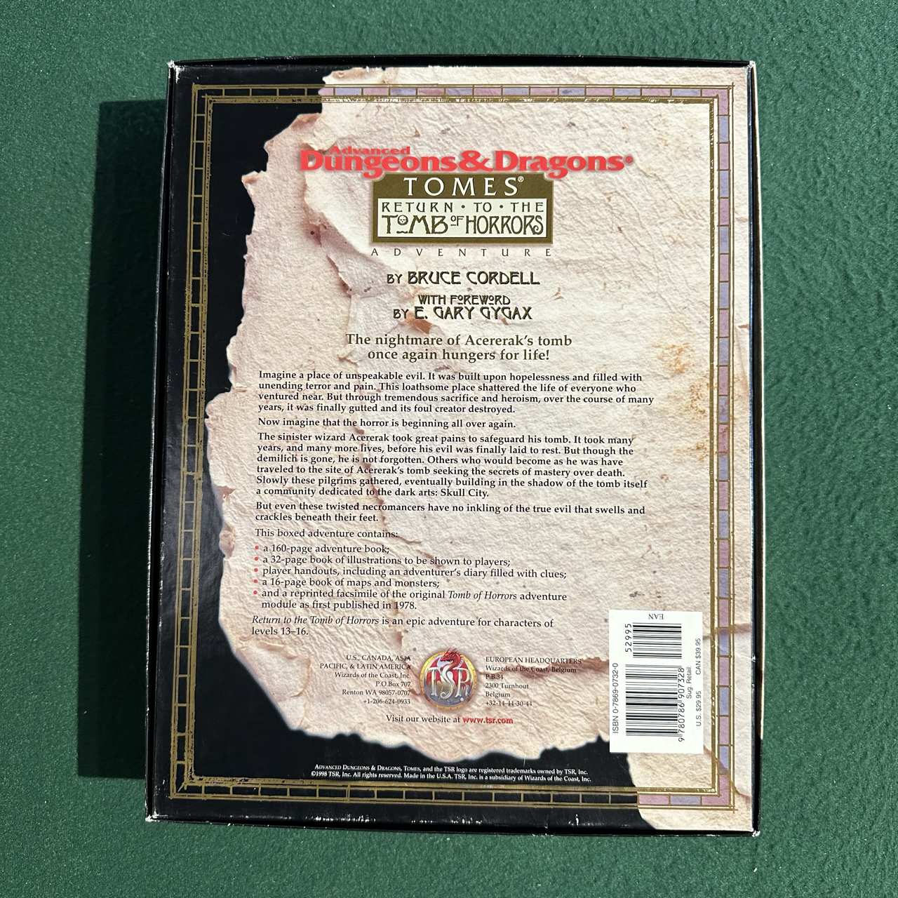 Advanced Dungeons & Dragons 2e Boxset: Return to the Tomb of Horrors COMPLETE
