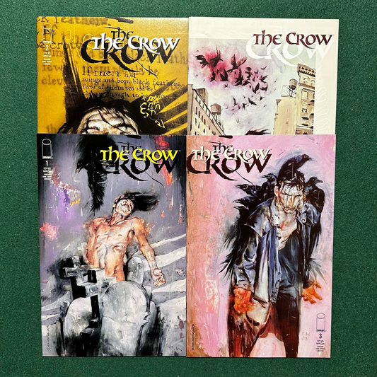 Vintage Comics: The Crow #1-4, Kent Williams Cover Art FIRST PRINTINGS