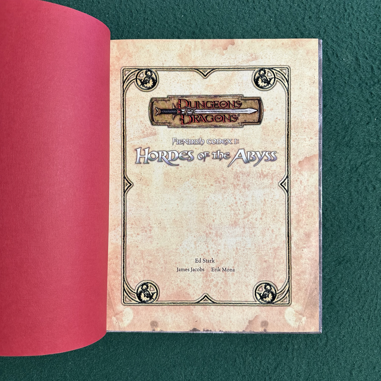 Dungeons & Dragons 3.5e Hardback: Fiendish Codex I: Hordes of the Abyss FIRST PRINTING