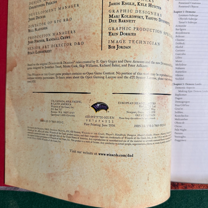 Dungeons & Dragons 3.5e Hardback: Fiendish Codex I: Hordes of the Abyss FIRST PRINTING