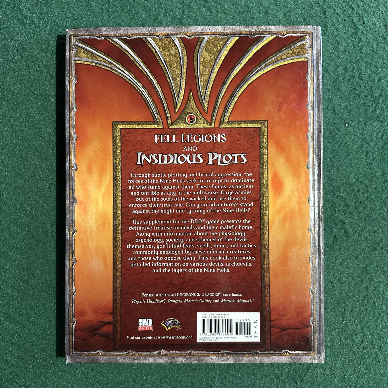 Dungeons & Dragons 3.5e Hardback: Fiendish Codex II: Tyrants of the Nine Hells FIRST PRINTING