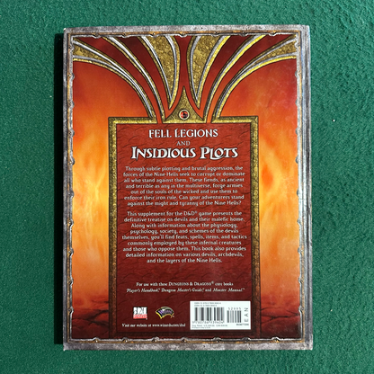 Dungeons & Dragons 3.5e Hardback: Fiendish Codex II: Tyrants of the Nine Hells FIRST PRINTING