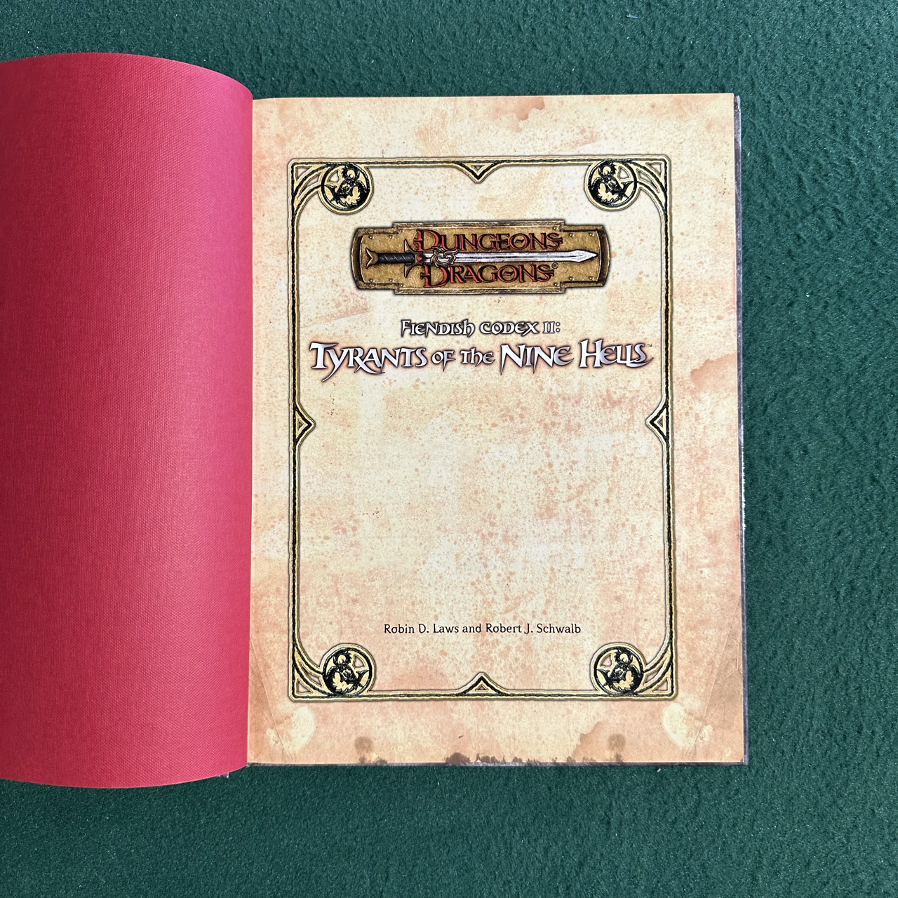 Dungeons & Dragons 3.5e Hardback: Fiendish Codex II: Tyrants of the Nine Hells FIRST PRINTING