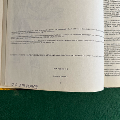 Dungeons & Dragons 1e Hardback: Fiend Folio