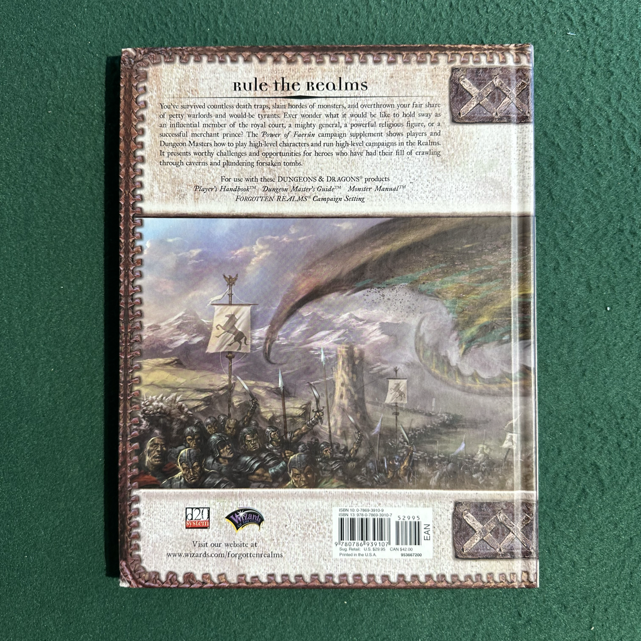 Dungeons & Dragons 3.5e Hardback: Forgotten Realms: Power of Faerun FIRST PRINTING