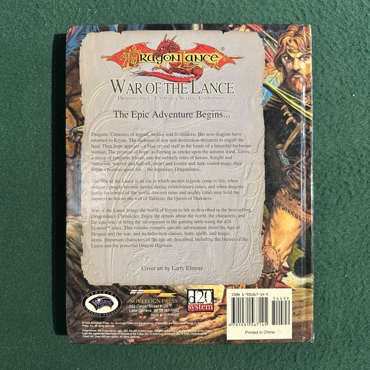 Dungeons & Dragons 3e Hardback: Dragonlance: War of the Lance FIRST PRINTING