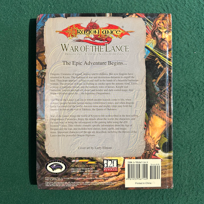 Dungeons & Dragons 3e Hardback: Dragonlance: War of the Lance FIRST PRINTING