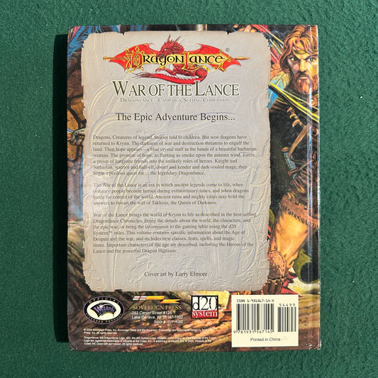 Dungeons & Dragons 3e Hardback: Dragonlance: War of the Lance FIRST PRINTING