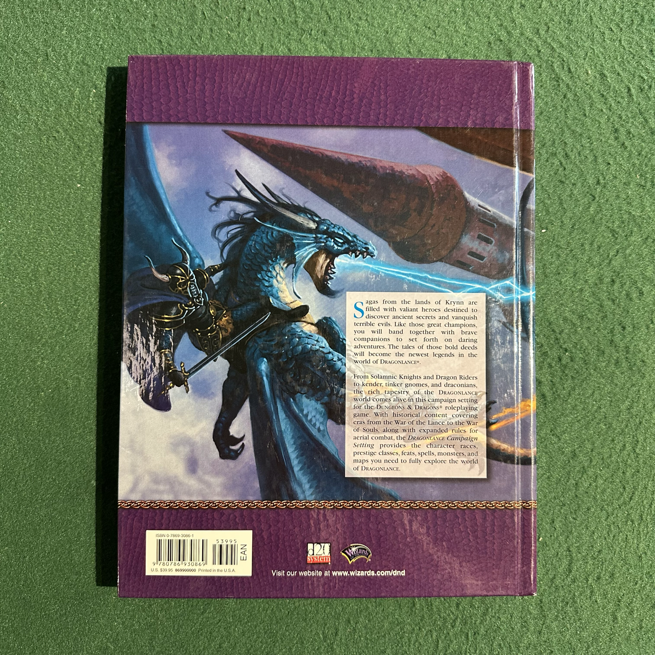 Advanced Dungeons & Dragons 2e Hardback: Dragonlance Campaign Setting FIRST PRINTING