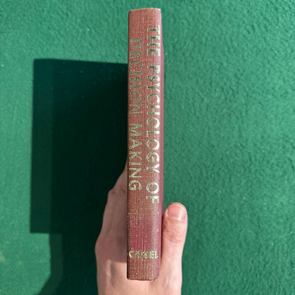 Vintage Non-Fiction Hardback: Russell N Cassel - The Psychology of Decision Making