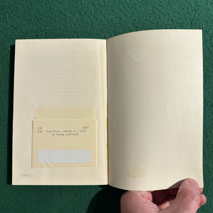 Vintage Non-Fiction Paperback: Adrian Van Kaam - On Being Yourself