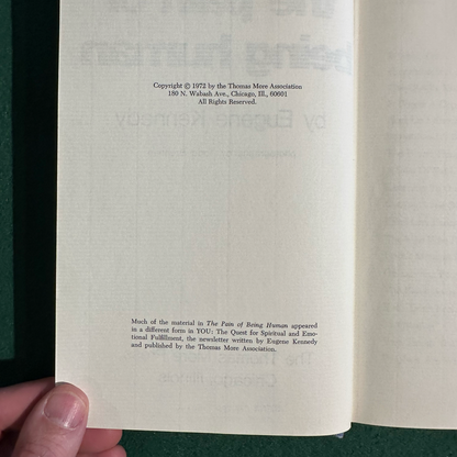 Vintage Non-Fiction Hardback: Eugene Kennedy - The Pain of Being Human