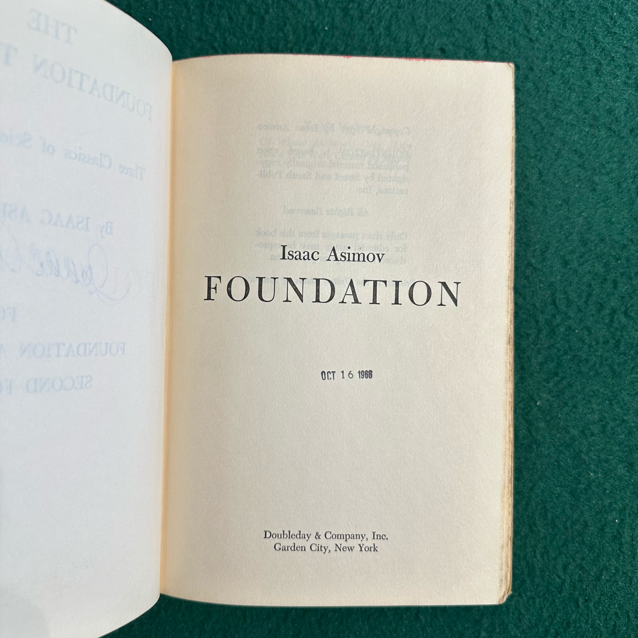 Vintage Sci-Fi Hardback: Isaac Asimov - The Foundation Trilogy BCE SIGNED