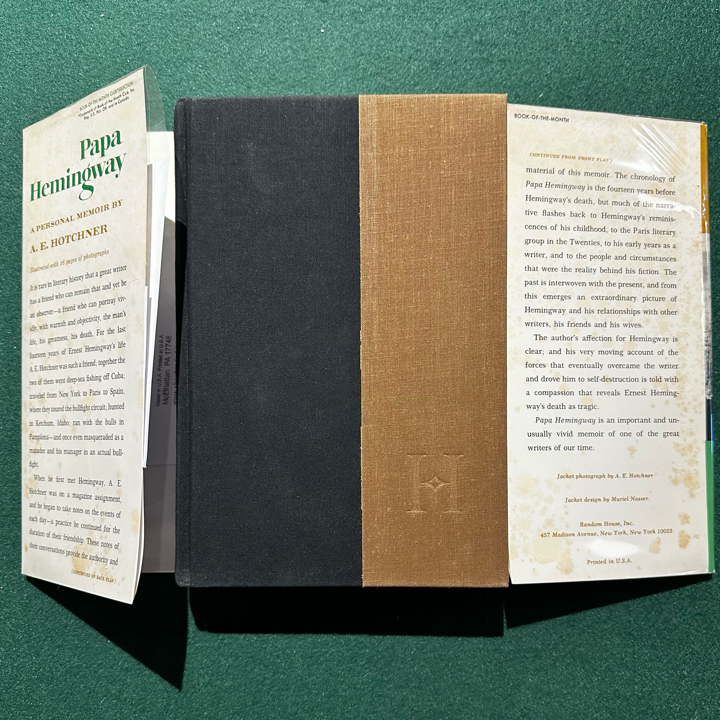 Vintage Biography Hardback: A E Hotchner - Papa Hemingway BOMC EDITION