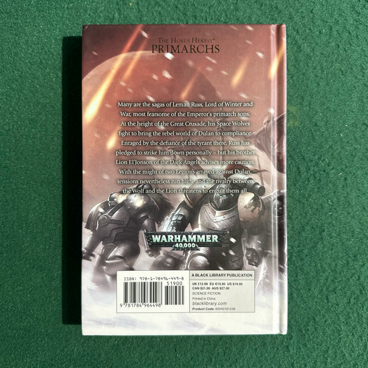 Sci-Fi Hardback: Chris Wraight - Warhammer, The Horus Heresy Primarchs: Leman Russ, The Great Wolf FIRST PRINTING