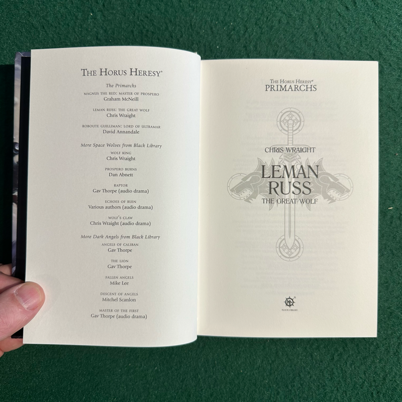 Sci-Fi Hardback: Chris Wraight - Warhammer, The Horus Heresy Primarchs: Leman Russ, The Great Wolf FIRST PRINTING