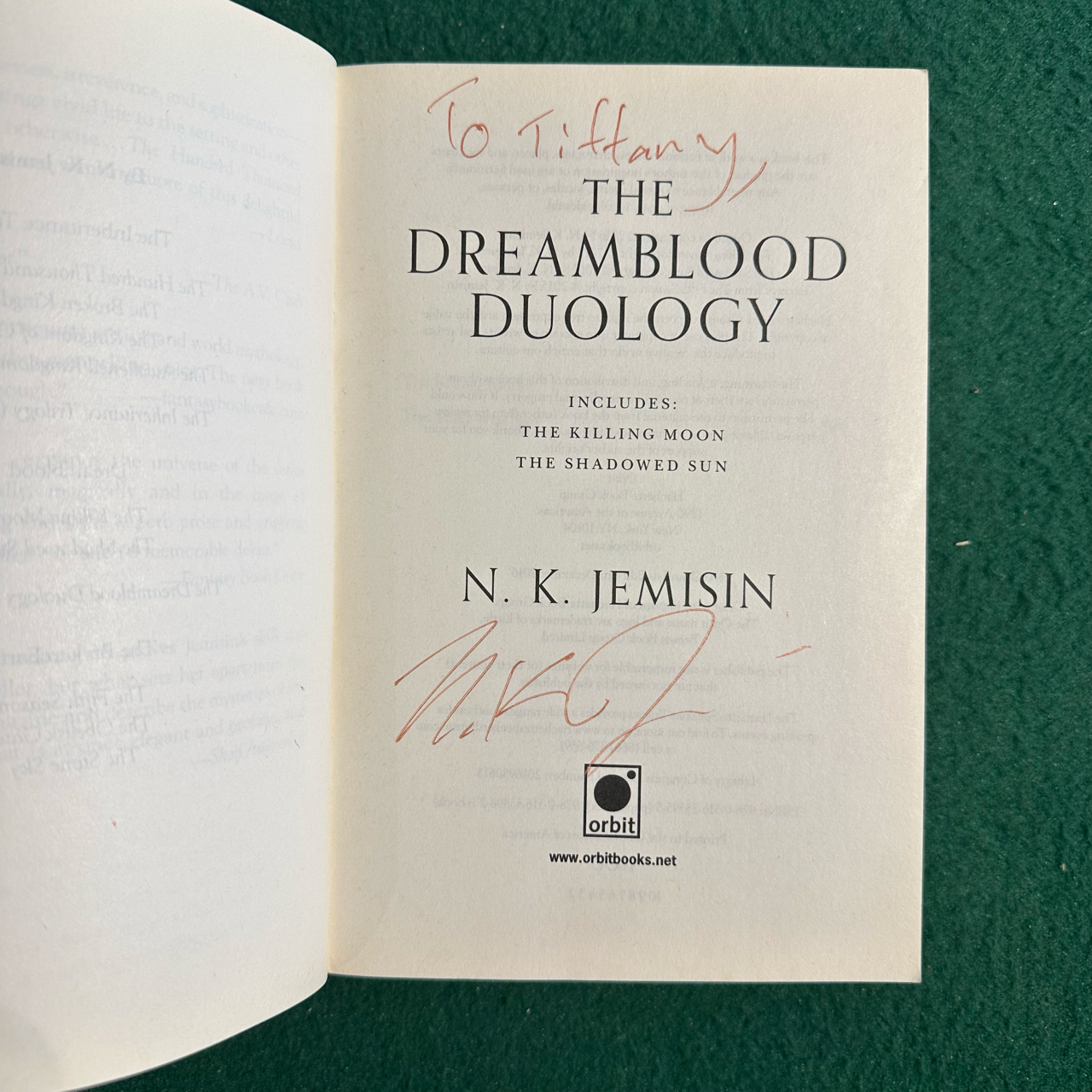 Sci-Fi Paperback: N K Jemisin - The Dreamblood Duology SIGNED