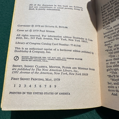 Vintage Sci-Fi Paperback: Octavia Butler - Survivor FIRST PRINTING