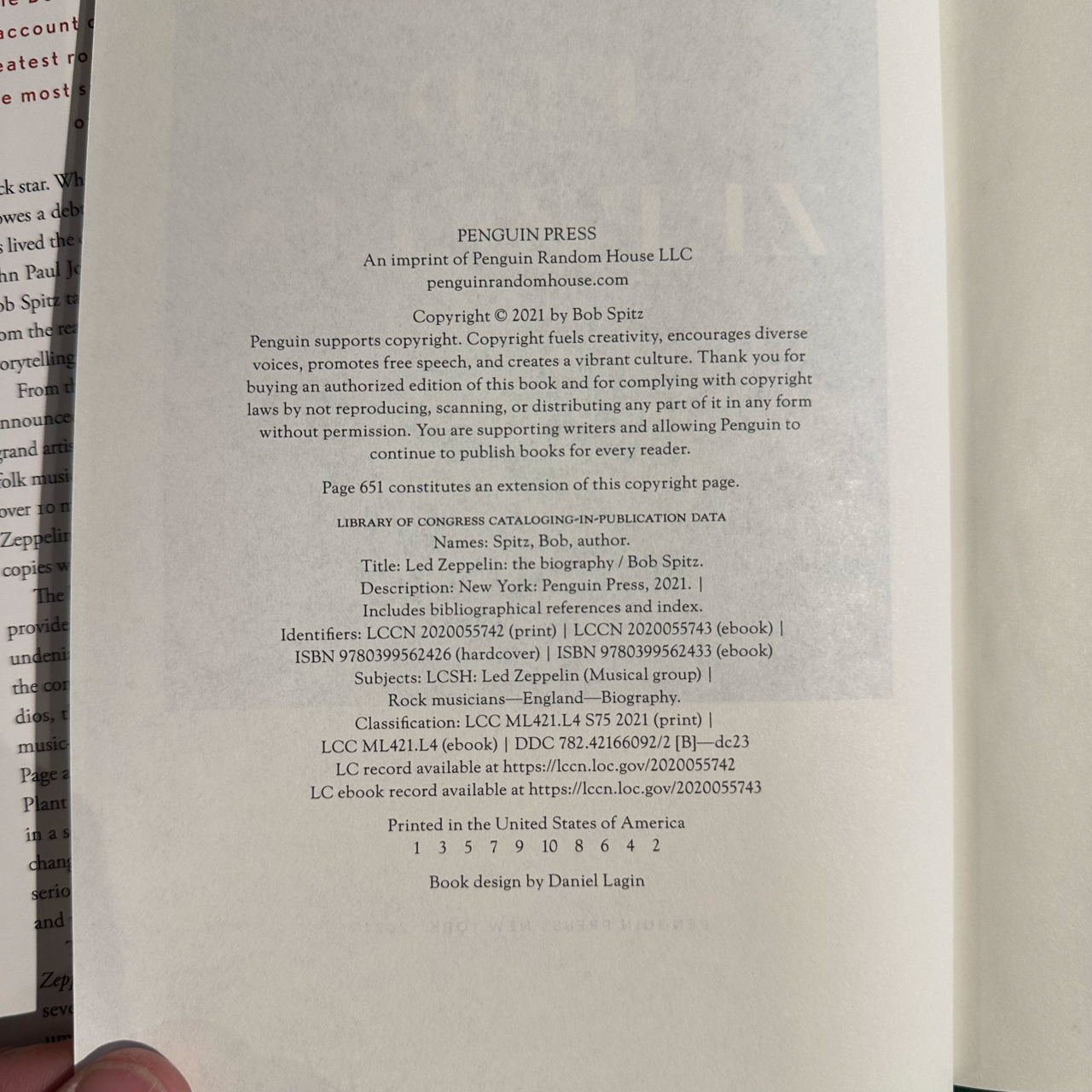 Non-Fiction Hardback: Bob Spitz - Led Zeppelin: The Biography FIRST EDITION