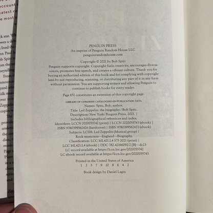 Non-Fiction Hardback: Bob Spitz - Led Zeppelin: The Biography FIRST EDITION