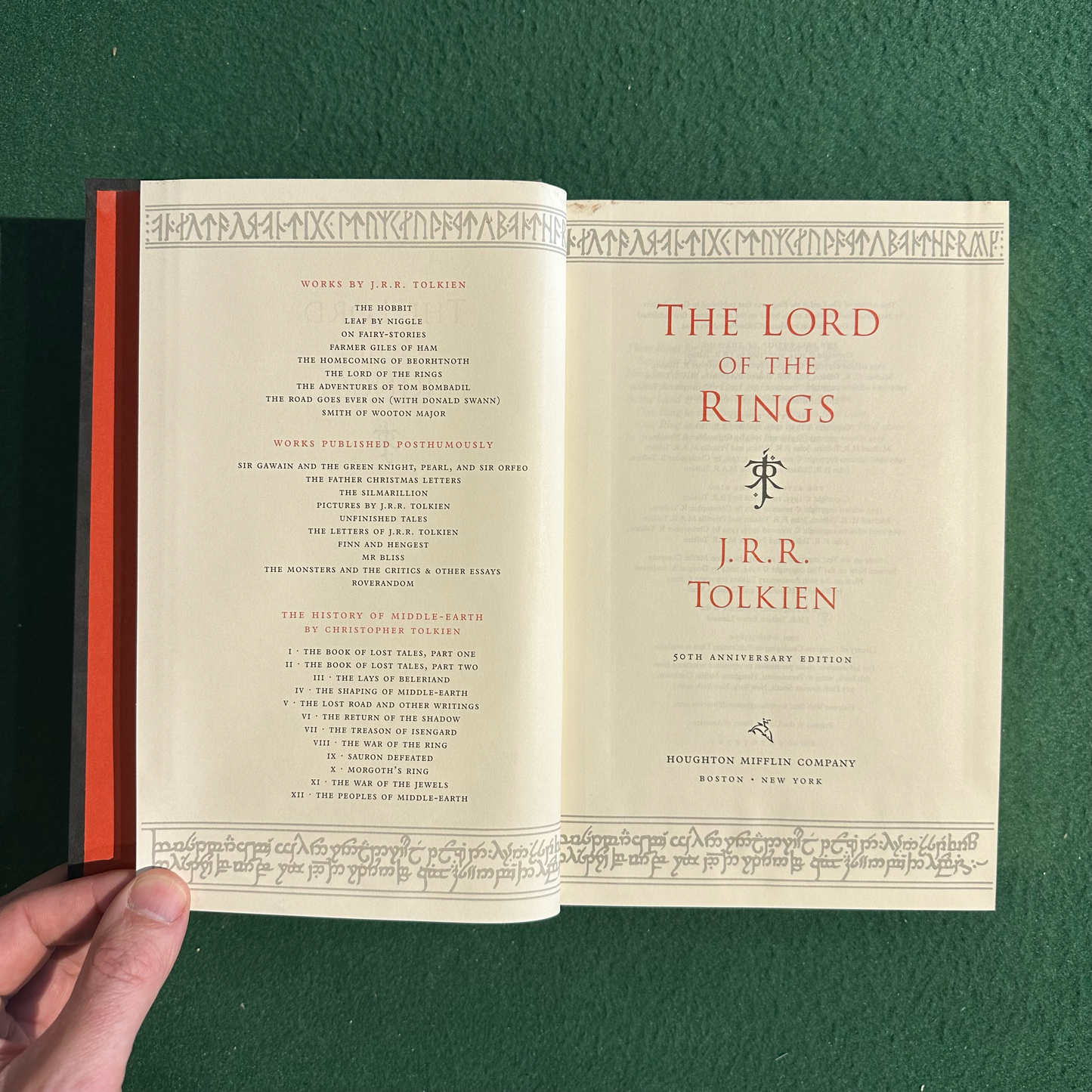 Vintage Fantasy Hardback: JRR Tolkien - The Lord of the Rings 50th Anniversary Edition FIRST PRINTING