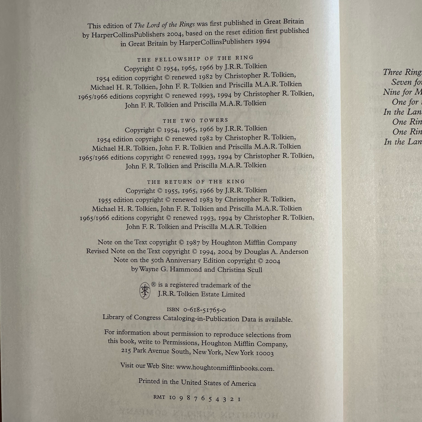 Vintage Fantasy Hardback: JRR Tolkien - The Lord of the Rings 50th Anniversary Edition FIRST PRINTING
