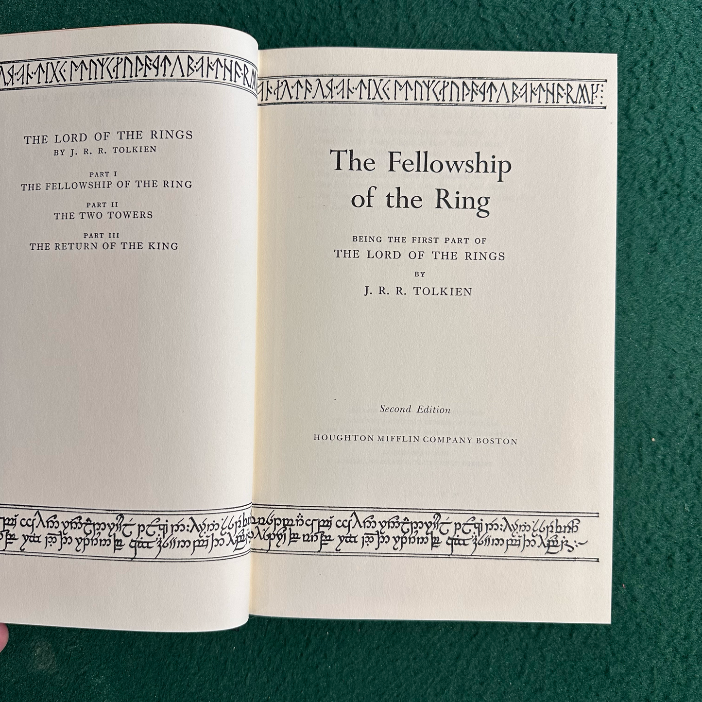 Vintage Fantasy Hardback: JRR Tolkien - The Lord of the Rings SECOND EDITION