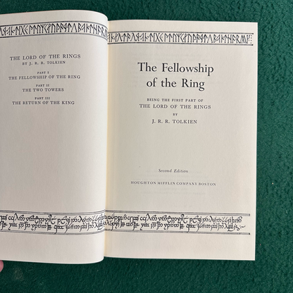 Vintage Fantasy Hardback: JRR Tolkien - The Lord of the Rings SECOND EDITION