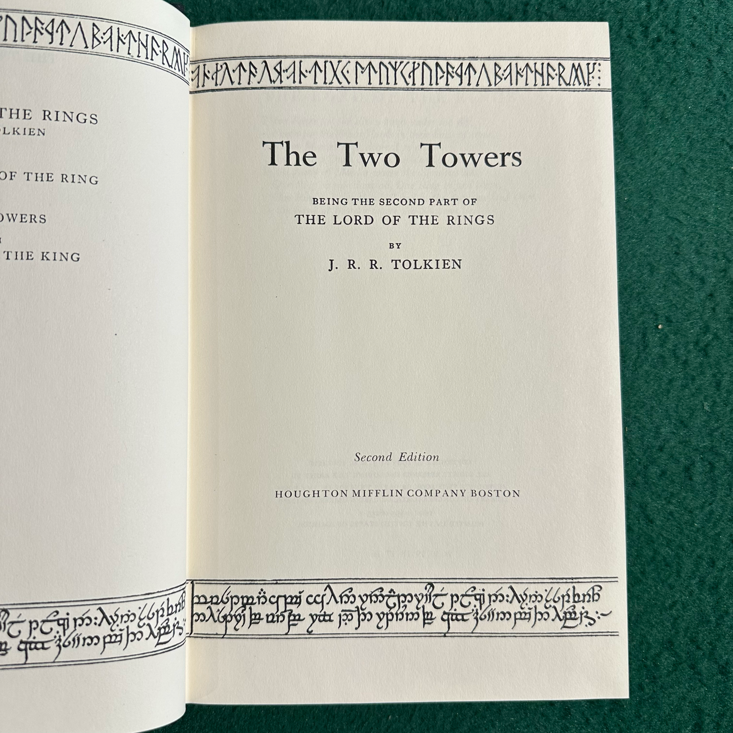 Vintage Fantasy Hardback: JRR Tolkien - The Lord of the Rings SECOND EDITION