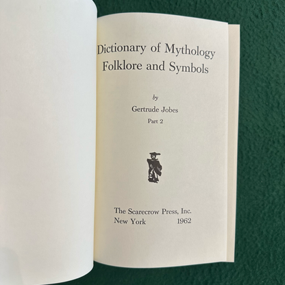 Vintage Non-Fiction Hardbacks: Gertrude Jobes - Dictionary of Mythology Folklore and Symbols in 3 Volumes