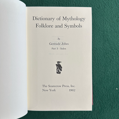 Vintage Non-Fiction Hardbacks: Gertrude Jobes - Dictionary of Mythology Folklore and Symbols in 3 Volumes