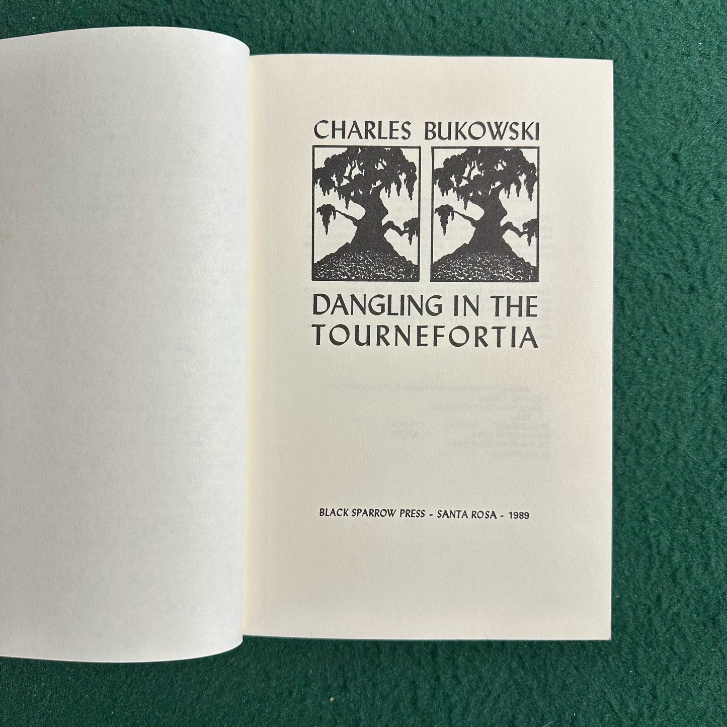 Vintage Poetry Paperback: Charles Bukowski - Dangling in the Tournefortia FOURTH PRINTING