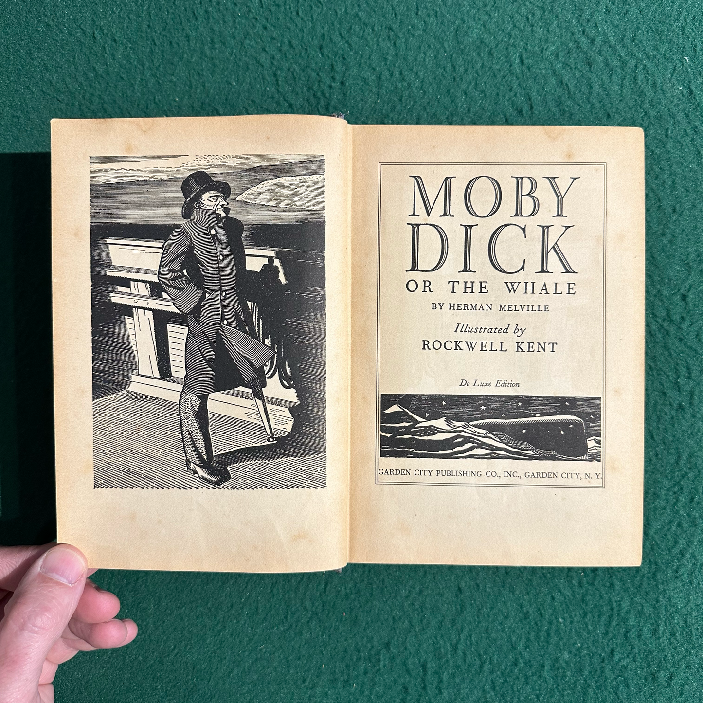 Antique Fiction Hardback: Herman Melville - Moby Dick or The Whale 1937