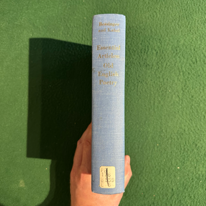 Vintage Poetry Hardback: Jess B Bessinger - Essential Articles for the Study of Old English Poetry