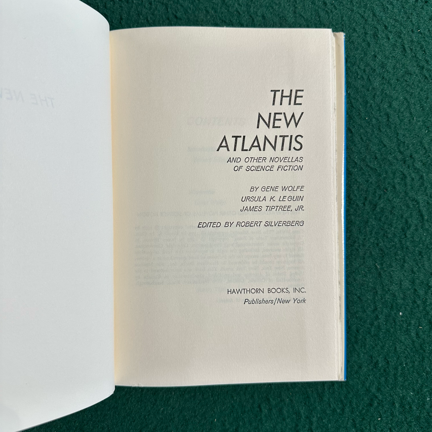 Vintage Sci-Fi Hardback: The New Atlantis, Edited by Robert SIlverberg BCE
