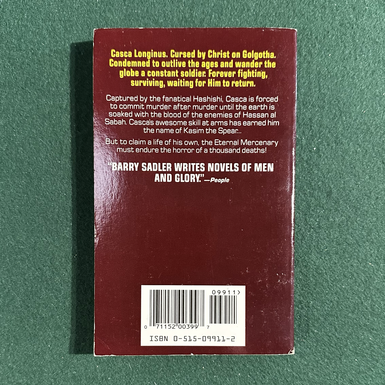 Vintage Fantasy Paperback: Barry Sadler - Casca: The Assassin SECOND PRINT